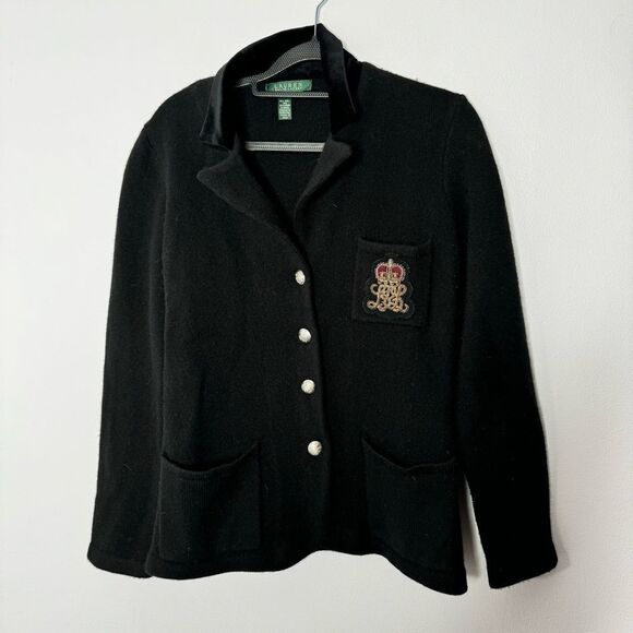 Lauren Ralph Lauren wool & cashmere cardigan size small - Picture 1 of 6